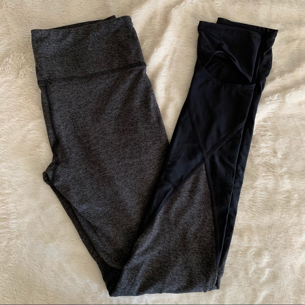 Free People Vortex Grey Black Stirrup Leggings